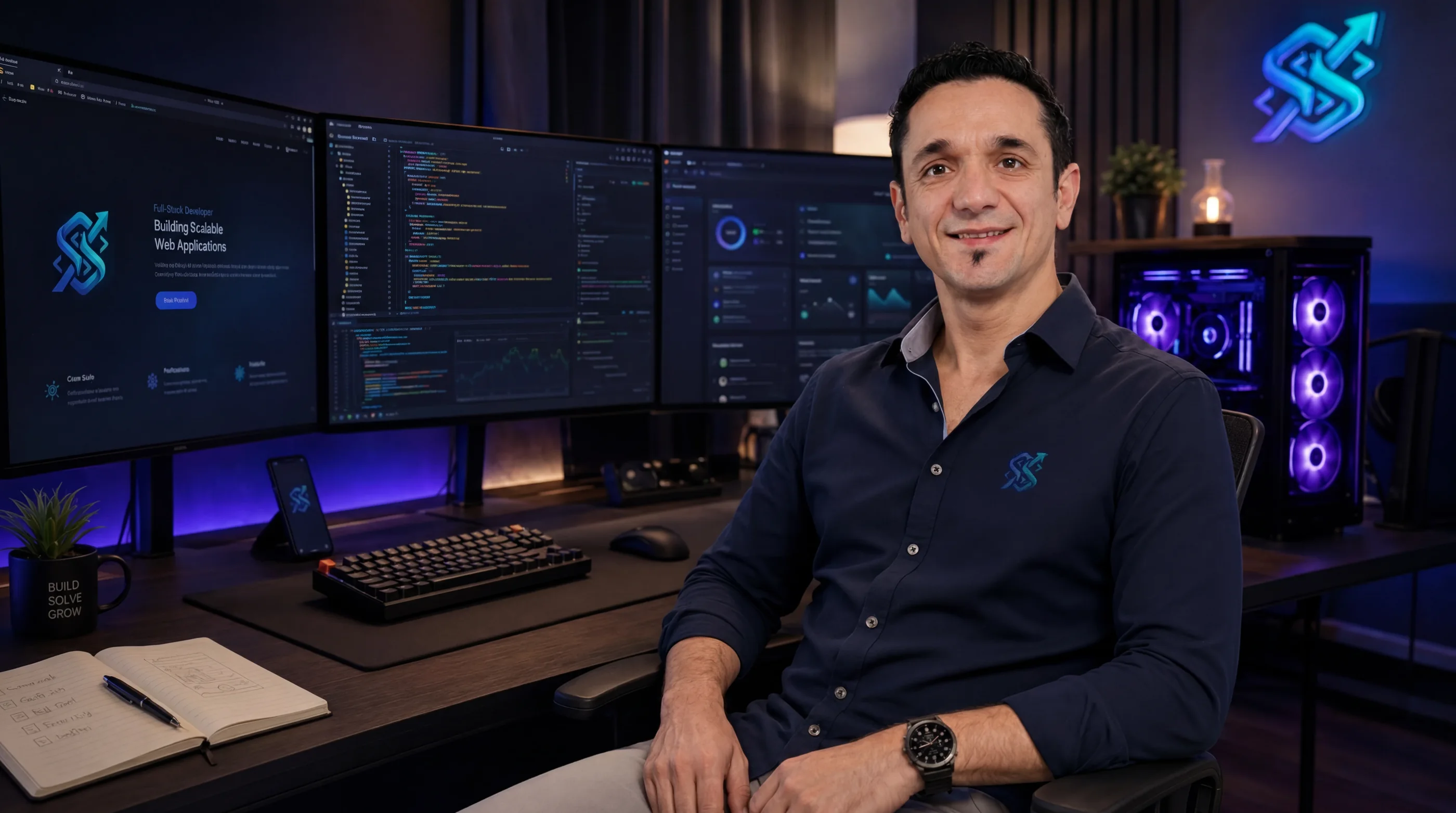 Ivan Sessa en el estudio de SessDev