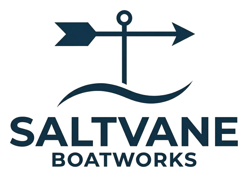 Saltvane Boatworks — fictional brand mark